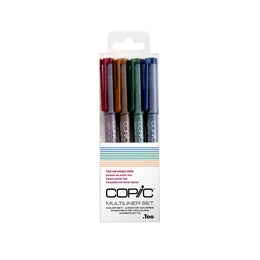 Multiliner Set Cobalt, Olive, Sepia, Wine 0.3