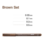 Multiliner Set Brown 0.5, 0.3, 0.1, 0.05