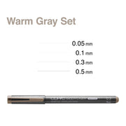 Multiliner Set Warm Grey 0.5, 0.3, 0.1, 0.05